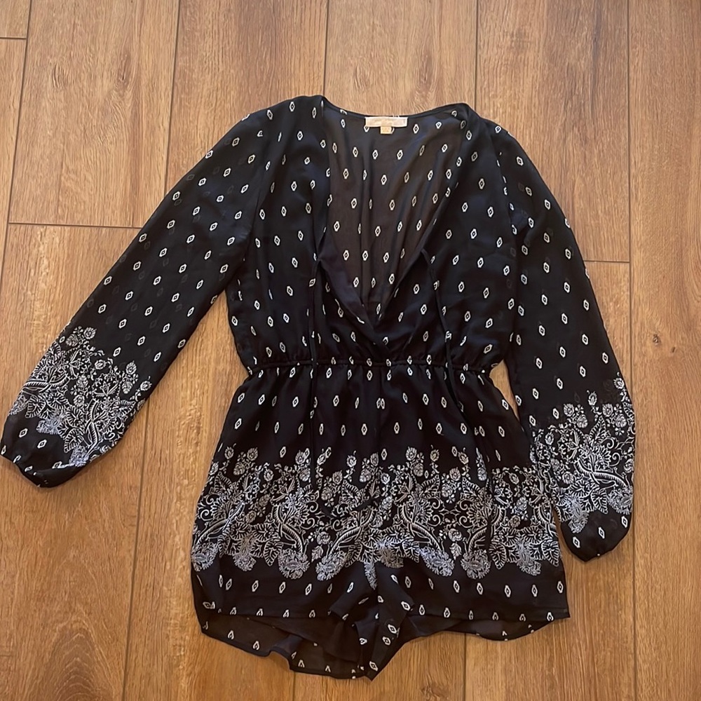 Black and white romper